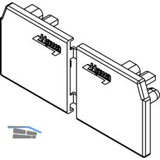 HAWA Junior 40 Holz Abdeckkappen-Set Winkelprofil links/rechts anthrazitgrau