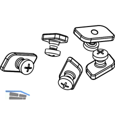 HAWA Junior 40 Montageset zu Winkelprofil (10 St�ck)