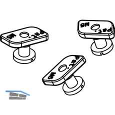 HAWA Junior 120 Montageset zu Winkelprofil (10 St�ck)