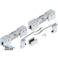 HELM GT-S 150 Beschlagset Glas 8-12,76mm ohne Laufschiene 150kg silber eloxiert