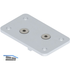 HELM 150 Deckenbefestigungsplatte Aluminium natur