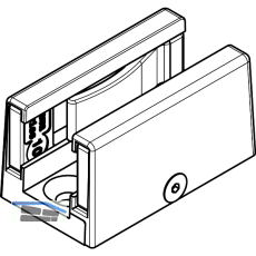 HAWA Junior GP Bodenf�hrung spielfrei 2-teilig Glas 8-12,7 mm Edelstahl-Effekt