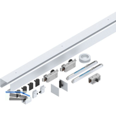 HELM GT-L 50 Beschlagset Glas 8-10 mm L=2000 mm Wand 50 kg Alu silber eloxiert