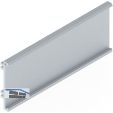 HELM 140 Adapterst�ck f�r Blende oder Abstandsprofil silber eloxiert