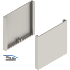 SOLIDO 100 Abdeckkappen-Set Glas Punktbefestigung eckig Edelstahl-Effekt