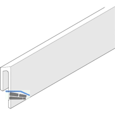 F�hrungsschiene HAWA Frontslide, auf Ma� geschnitten , silber eloxiert