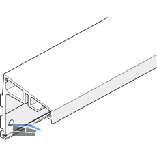 Winkeltragprofil HAWA-Frontslide 60/A und 60/matic f. 1-Ebene, auf Ma�, silber