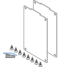 Abdeckung stirnseitig HAWA-Frontslide 60/A,60/matic,f.Deckenbefest. silber elox.