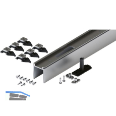 HAWA-Junior 80/100 Pocket Montageset Wandtasche L=2000 mm silber