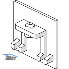 HAWA-Junior 100 Holz Abdeckkappe Winkelprofil verchromt matt