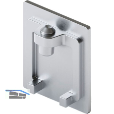 HAWA-Junior 80/100 Abdeckkappe f�r Laufschiene Stahl verchromt matt