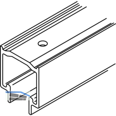 Laufschiene HAWA-Centerfold/Variofold 80/H, auf Ma�, Aluminium farblos eloxiert