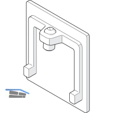 HAWA-Junior 80 Glas Abdeckkappe Winkelprofil Stahl verchromt matt