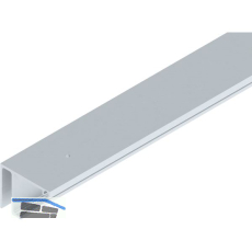 HELM GT-L Laufschiene mit Seitenteil Deckenmontage auf Ma� silber eloxiert