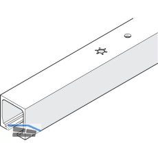HAWA Junior 40 Laufschiene Deckenmontage L=6000 mm auf Ma� Alu farblos eloxiert