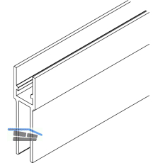HAWA Junior 80/G Telescopic Trag-Glashalteprofil f�r Glas 10 mm L=6500 mm silber
