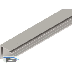 HELM GT-S 150 Laufschiene mit Seitenteil Deckenmontage auf Ma� Edelstahl-Effekt