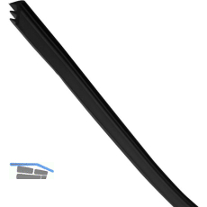 HAWA Dichtungsprofil Festverglasung Boden/Wandprofil Glas 10-12 mm schwarz