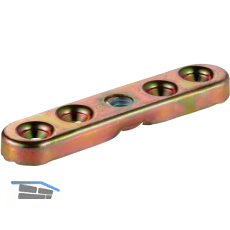 Anschraubflansche HELM 193, Stahl verzinkt, gelb