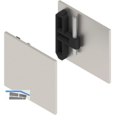 HELM GT-L Abdeckkappen-Set Aluminium Edelstahl-Effekt