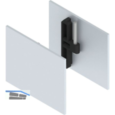 HELM GT-S 150 Abdeckkappen-Set klemmbar f�r Seitenteil silber eloxiert