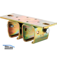 Doppeldeckenbefestigungsmuffe HELM 102 D, Loch � 8,5 mm, Stahl verzinkt, gelb