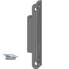 Schlie�blech STV f�r Schwenkriegel, 140 x 28 x 11mm, silber
