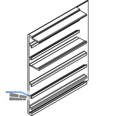 HAWA-Junior 80/100 Z Abdeckkappe Clipblende 66 mm rechts silber