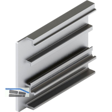 HAWA-Junior 80/100 B Abdeckkappe Clipblende 53 mm links silber