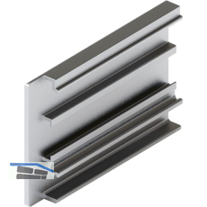 HAWA-Junior 80/100 B Abdeckkappe Clipblende 60 mm links silber