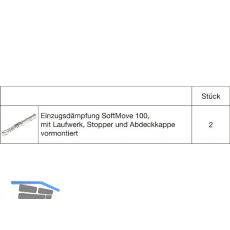 HAWA Junior 100 Laufwerkset 2 SoftMove (30150)