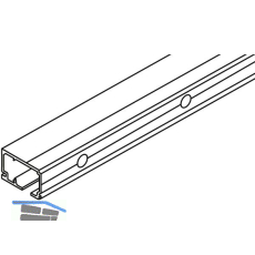 HAWA Porta Laufschiene Wandmontage L=2500 mm silber