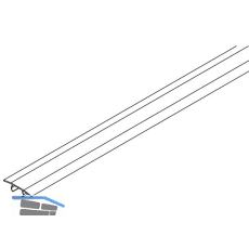 HAWA Porta/Divido Einwegabdeckung zu Laufschiene L=2000 mm Kunststoff schwarz