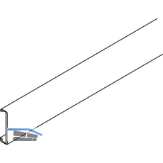 HAWA Porta 100/HMD Acoustics Clipblende Wandmontage L=2500 mm silber