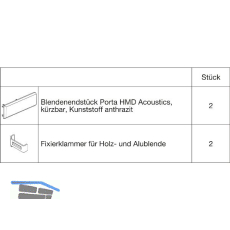 HAWA Porta 100/HMD Acoustics Abdeckkappen-Set Kunststoff anthrazit