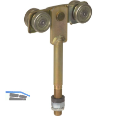 Rollapparat HELM 320L zweipaarig mit Drehlager, Stahl verzinkt, gelb