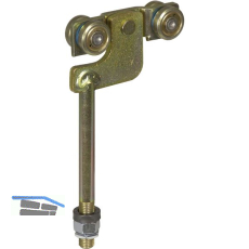 Rollapparat HELM 321L zweipaarig m. Drehlager, Stahl verzinkt, gelb