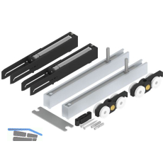 HELM 140 Beschlagset Holz minimale Einbauh�he mit Einzugsd�mpfung beidseitig