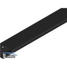 HELM GT-L Laufschiene Wandmontage auf Ma� Aluminium schwarz matt