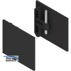 HELM GT-L Abdeckkappen-Set Aluminium schwarz matt