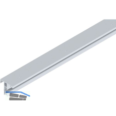 SOLIDO/HELM Anschlagschiene zu Anschlagkasten L=2500 mm auf Ma� silber eloxiert