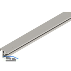 SOLIDO/HELM Anschlagschiene zu Anschlagkasten L=2500 mm auf Ma� Edelstahl-Effekt