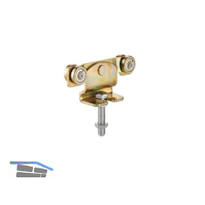 Rollapparat HELM 591 zweipaarig Stahl verzinkt gelb