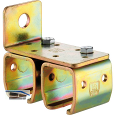 Doppelwandbefestigungsmuffe HELM 501 D, Loch � 17 mm, Stahl verzinkt, gelb