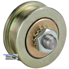 Schiebetor-Stahlrolle � 45 mm, Stahl verzinkt, gelb