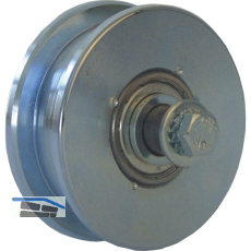 Schiebetor-Stahlrolle � 100 mm, Stahl verzinkt, blau