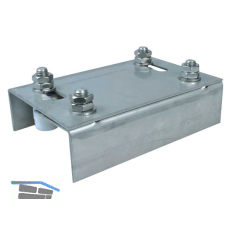 Torf�hrung verstellbar mit 4 Kunststoffrollen � 42 mm, Stahl verzinkt