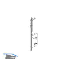 Schiebet�r Stangenschloss Silent Stop, WC, DM 60, Stulp 315 x 16 mm, verzinkt