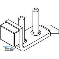 Stangenschloss-Schlie�platte Silent Stop f�r HAWA Junior 120 verstell. verzinkt