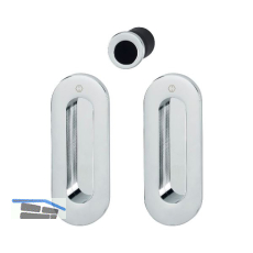 HOPPE Schiebet�rmuschel Set M472 - BL, ovale Rosette, Messing verchromt